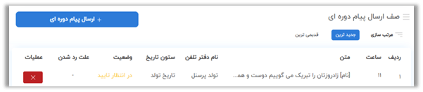 راهنمای پنل کاربری صدرا